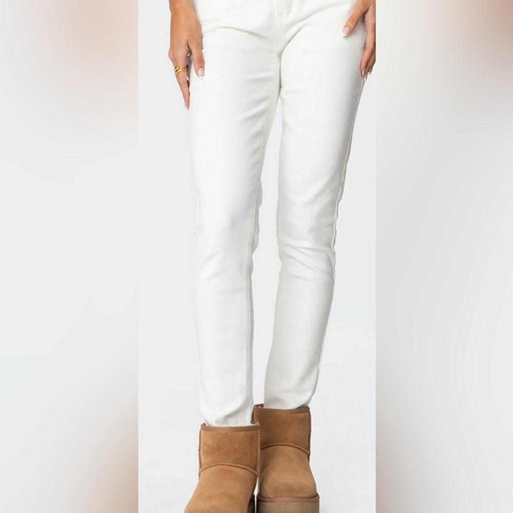 PacSun Cream Lace-Up Jeans